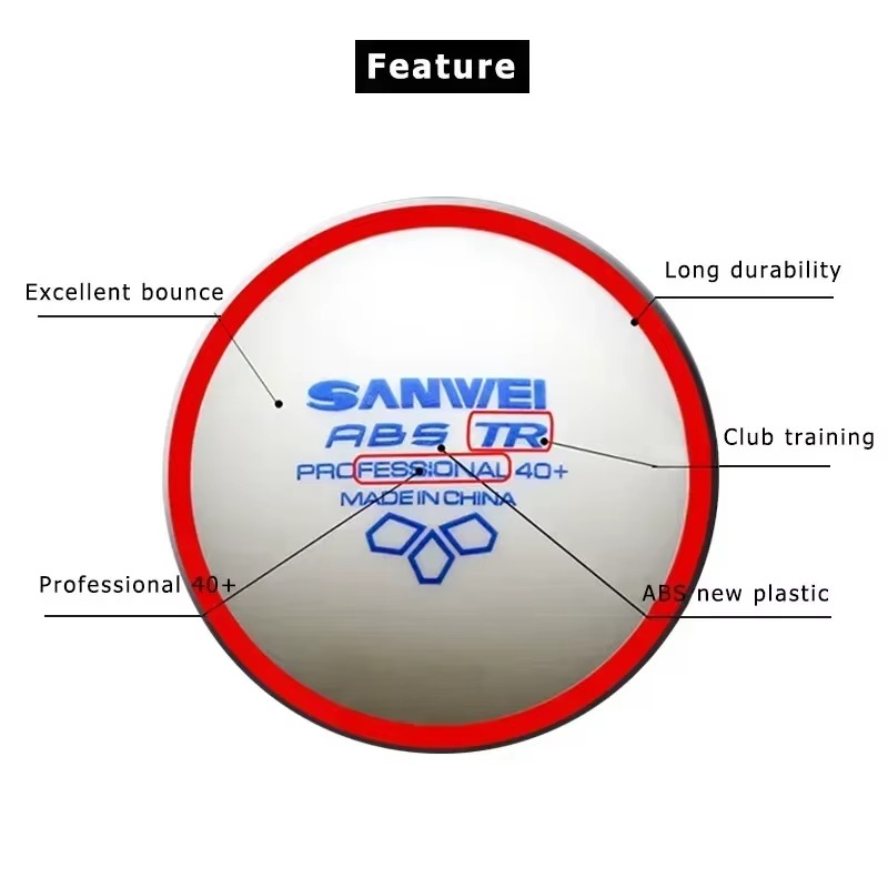 50/100 adet SANWEI TR 3 Yıldız - Table Tennis Olympics incelemesi ve fiyatı